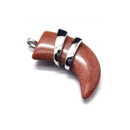 Herenketting Met Vermiljoenkleurige Speerhanger Van Puur Titanium
