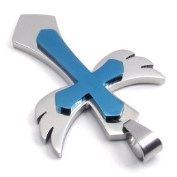 Fijn Bewerkte, Prachtige Kleuren, Superieure Kwaliteit Titanium Kruishanger