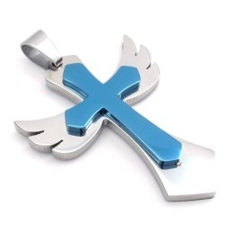 Fijn Bewerkte, Prachtige Kleuren, Superieure Kwaliteit Titanium Kruishanger