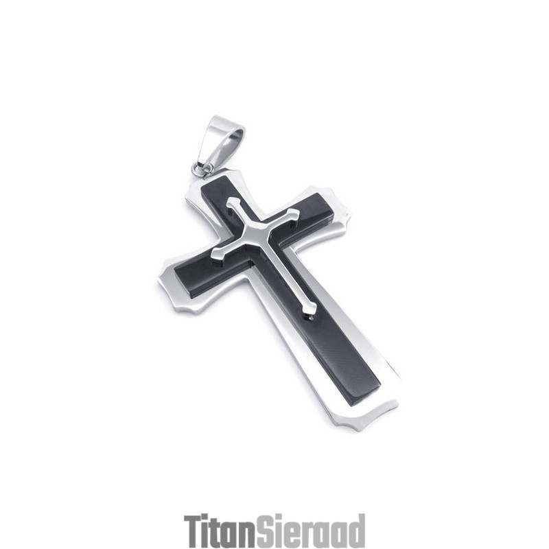 Fijn Bewerkte, Delicate Kleuren, Uitstekende Kwaliteit Titanium Kruishanger