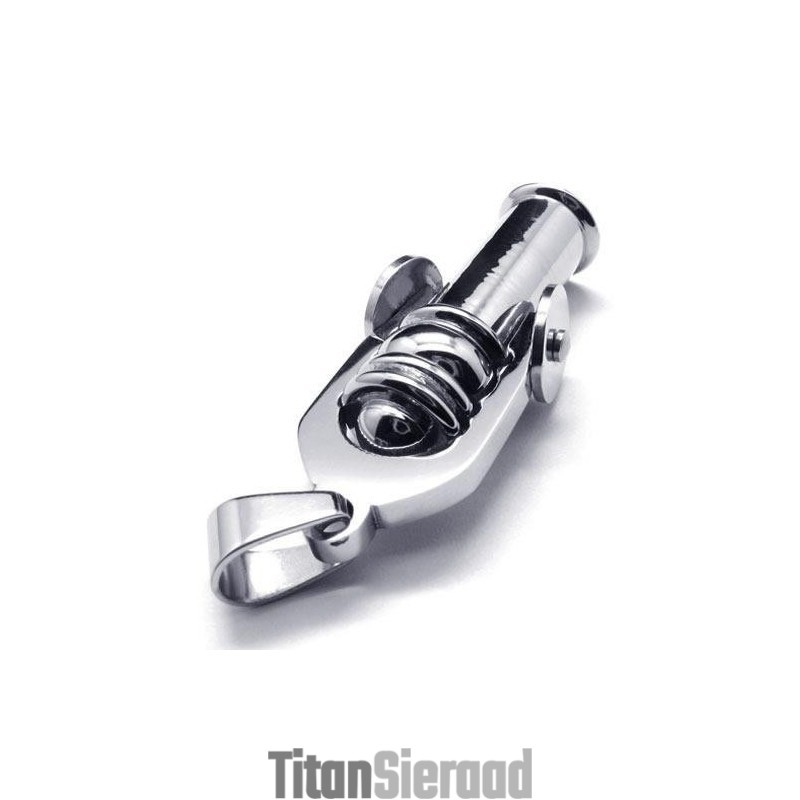 Heren Zilveren Kanon Hanger Ketting (Nieuw) Heren Zilveren Kanon Hanger Ketting (Nieuw)
