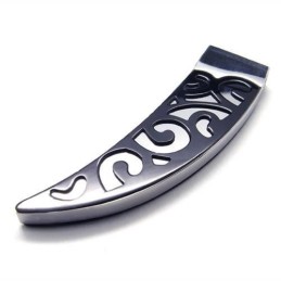 Heren Zwarte Lance Pure Titanium Kettinghanger 6588