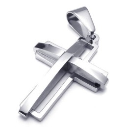 Voor Uw Selectie Kleurbriljantie Om Een Lang Verhaal Te Hebben Titanium Kruis Hanger
