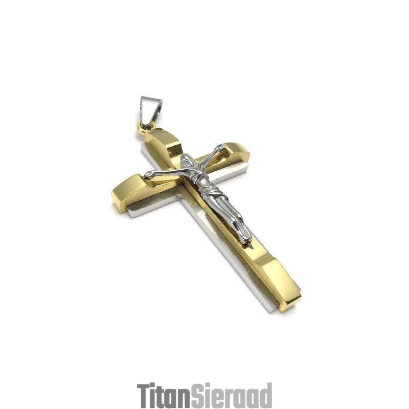 Geavanceerde Technologie Kleurbriljantie Om Een Lang Verhaal Te Hebben Titanium Kruis Hanger