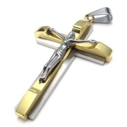 Geavanceerde Technologie Kleurbriljantie Om Een Lang Verhaal Te Hebben Titanium Kruis Hanger