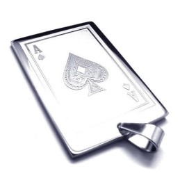 Herenketting Met Speelkaartenhanger Van Puur Titanium