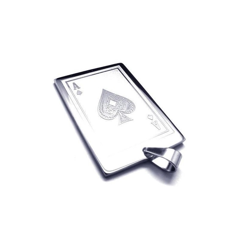 Herenketting Met Speelkaartenhanger Van Puur Titanium Herenketting Met Speelkaartenhanger Van Puur Titanium