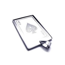 Herenketting Met Speelkaartenhanger Van Puur Titanium