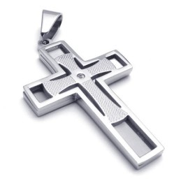 De Nieuwste Technologie Kleurbriljantie Zal Een Langdurige Reputatie Hebben Titanium Kruis Hanger