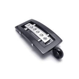 Heren Zilveren Zwarte Pure Titanium Hanger Ketting