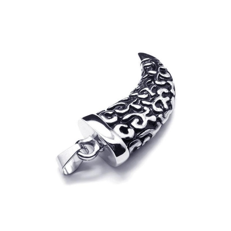 Heren Zwart Zilver Puur Titanium Speer Hanger Ketting Heren Zwart Zilver Puur Titanium Speer Hanger Ketting