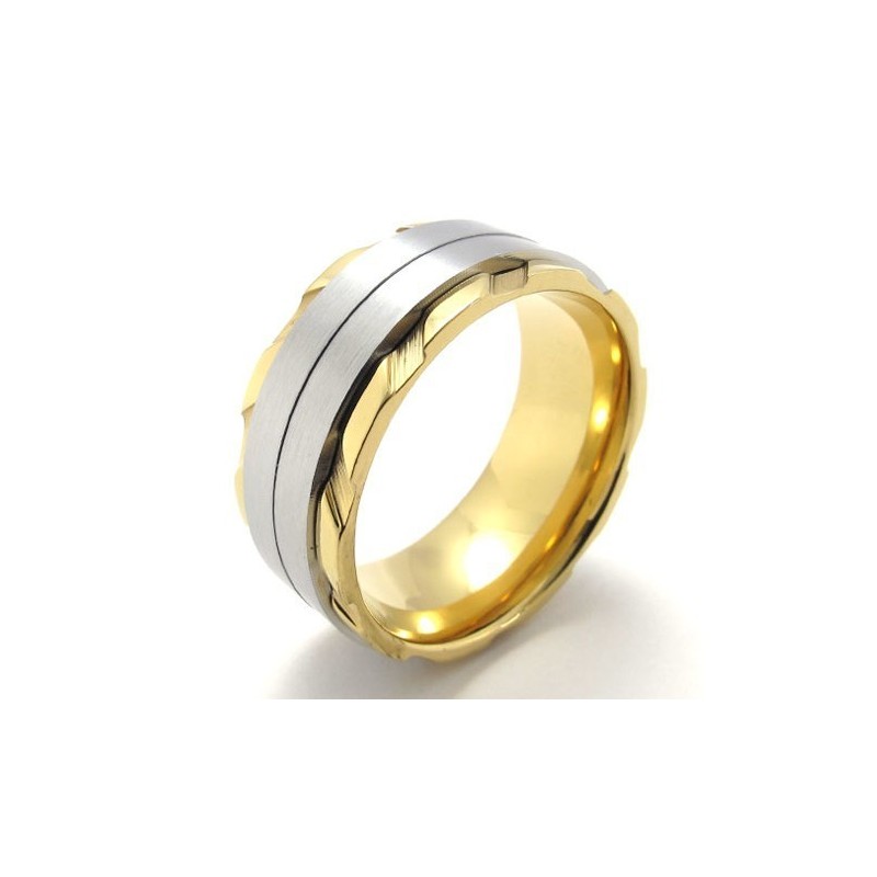 Elegante Vorm, Prachtige Kleuren, Uitstekende Kwaliteit Titanium Ring