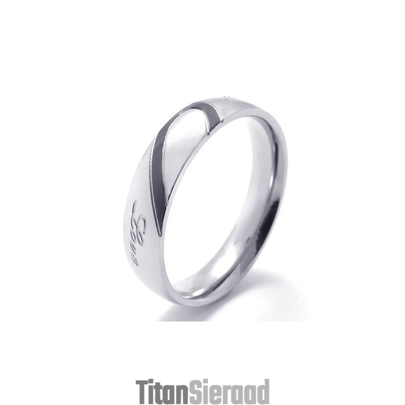 Elegante Vorm, Kleur, Briljantie, Uitstekende Kwaliteit Titanium Ring