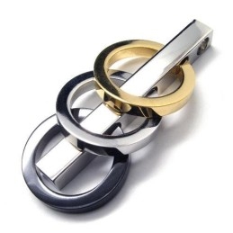 Herenketting Met Drie Ringen Van Puur Titanium @
